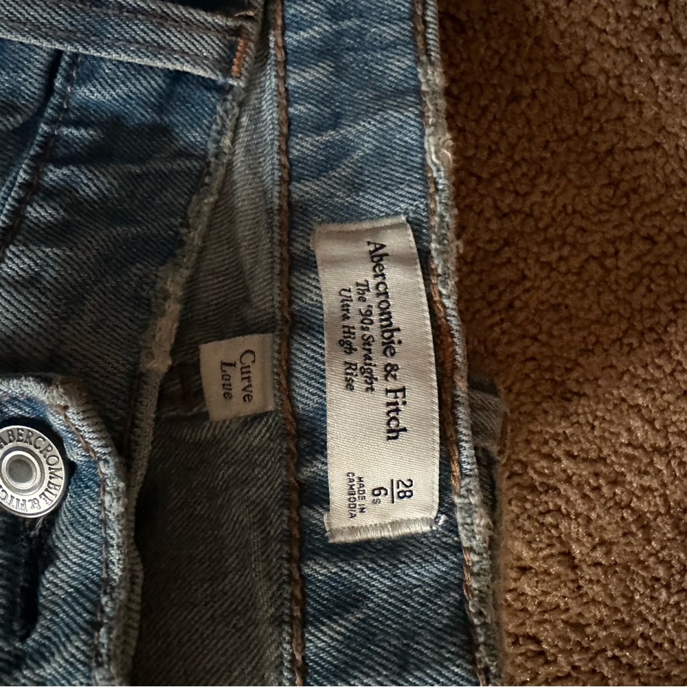Abercrombie & Fitch Distressed Light Blue Jeans - Picture 2 of 3